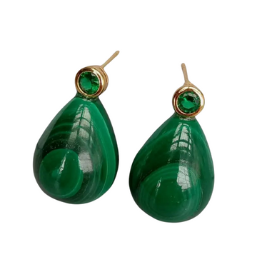 Malachite Drop Earrings