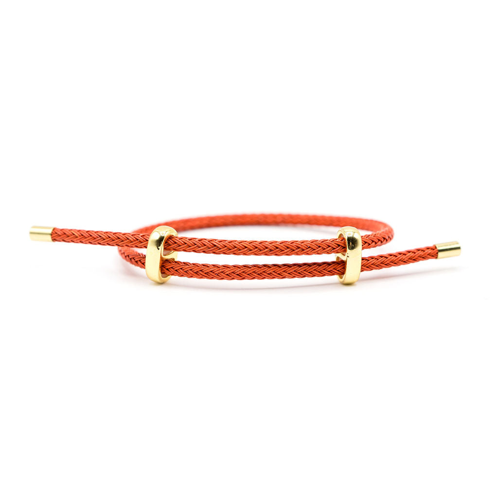 Orange cable bracelet