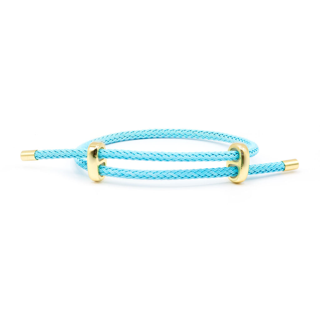 Bermuda blue cable bracelet