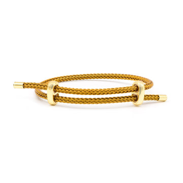 Gold cable bracelet