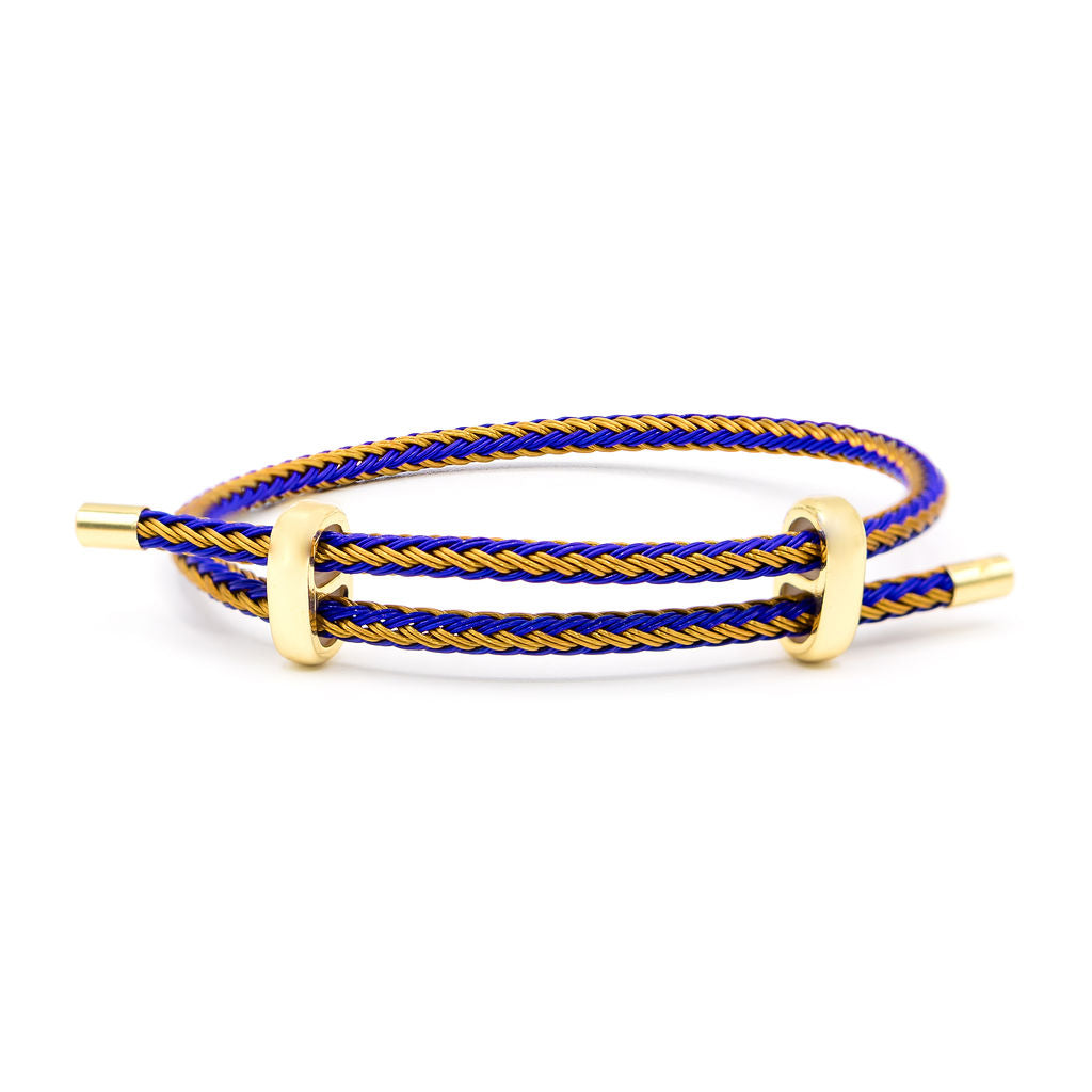 Royal & gold cable bracelet