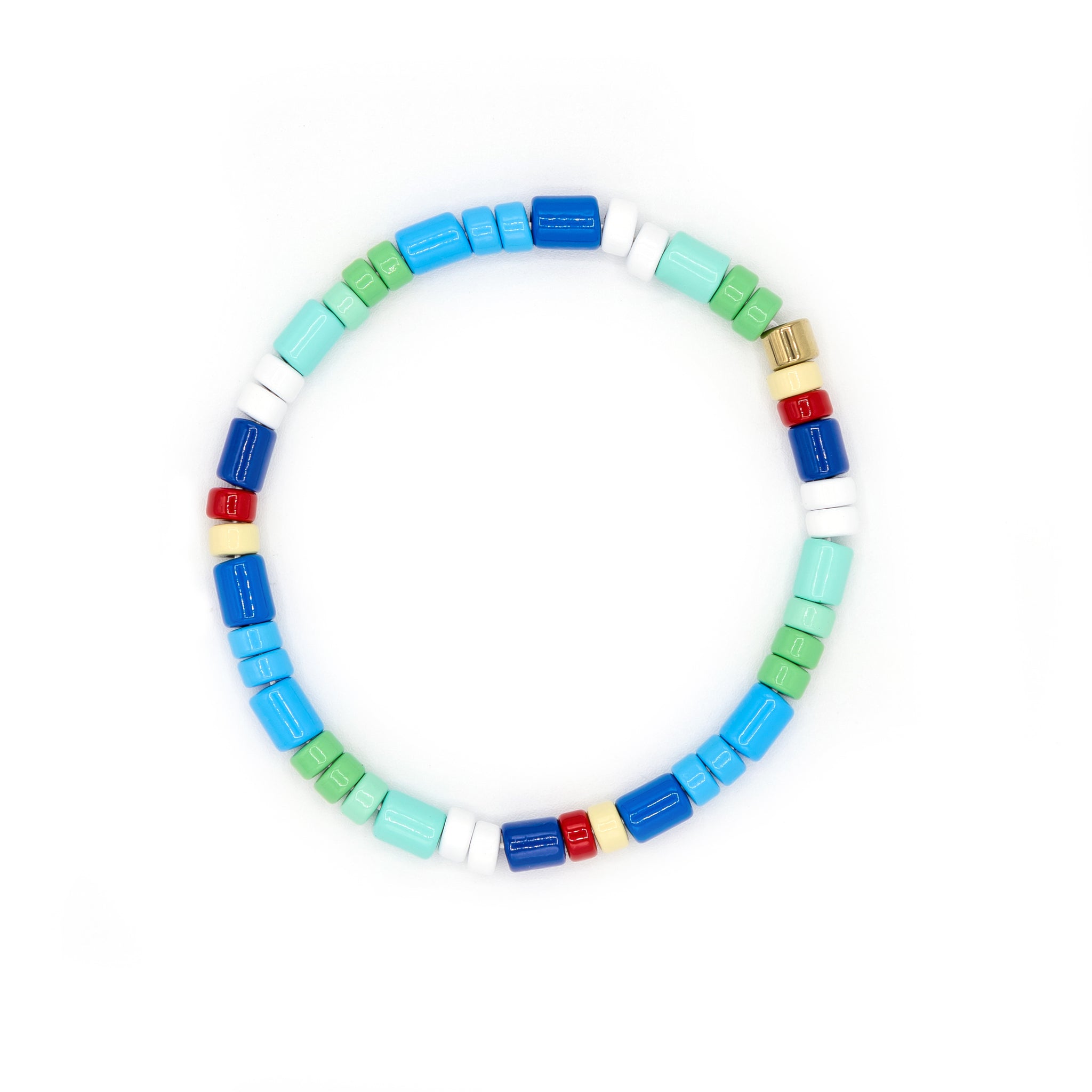 blue dainty color block bracelet