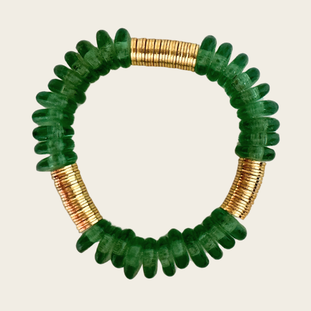 green glass breezy bracelet