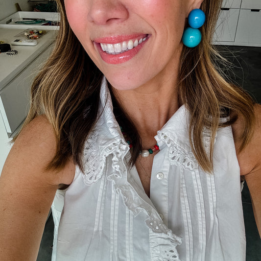 color pop blue earrings