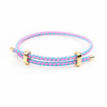 Pink + Blue Cable Bracelet