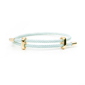 light aqua blue cable bracelet