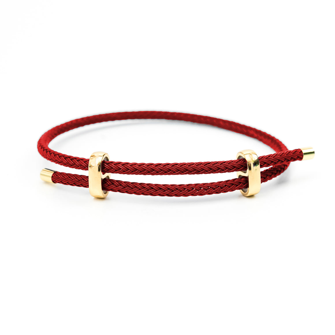 scarlet red cable bracelet